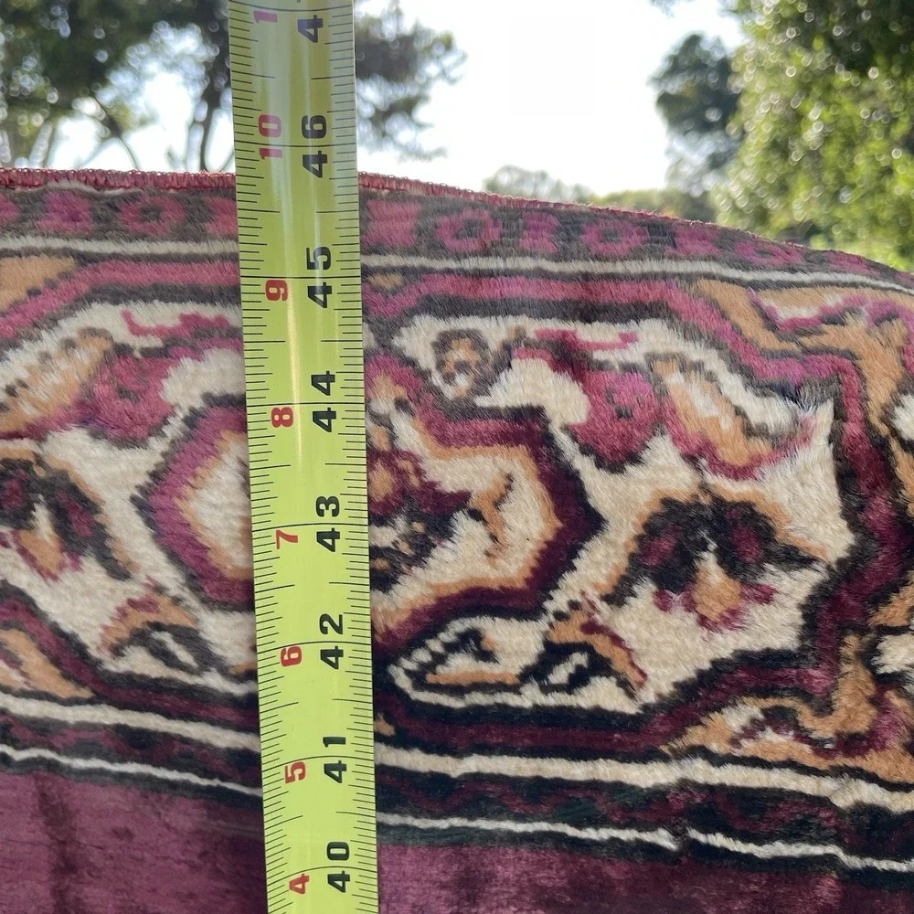 Vintage Velvet Wall Tapestry Middle Eastern Dance Ceremony MCM 46x75inch